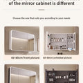 Minimalist Modern Arc-shaped Smart Bathroom Mirror Cabinets Home Furniture Wall-mounted Bathroom Mirror Cabinet with Lighting b