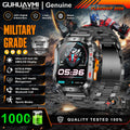 New Bumblebee Military Smart Watch 1000mAh Bluetooth Call LED Flashlight BP Monitor 100+Sports 5ATM Waterproof For iOS Android