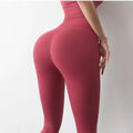 Summer new double-sided woolen nude fitness pants no embarrassing line women's sportswear buttocks lifting high waist yoga pants