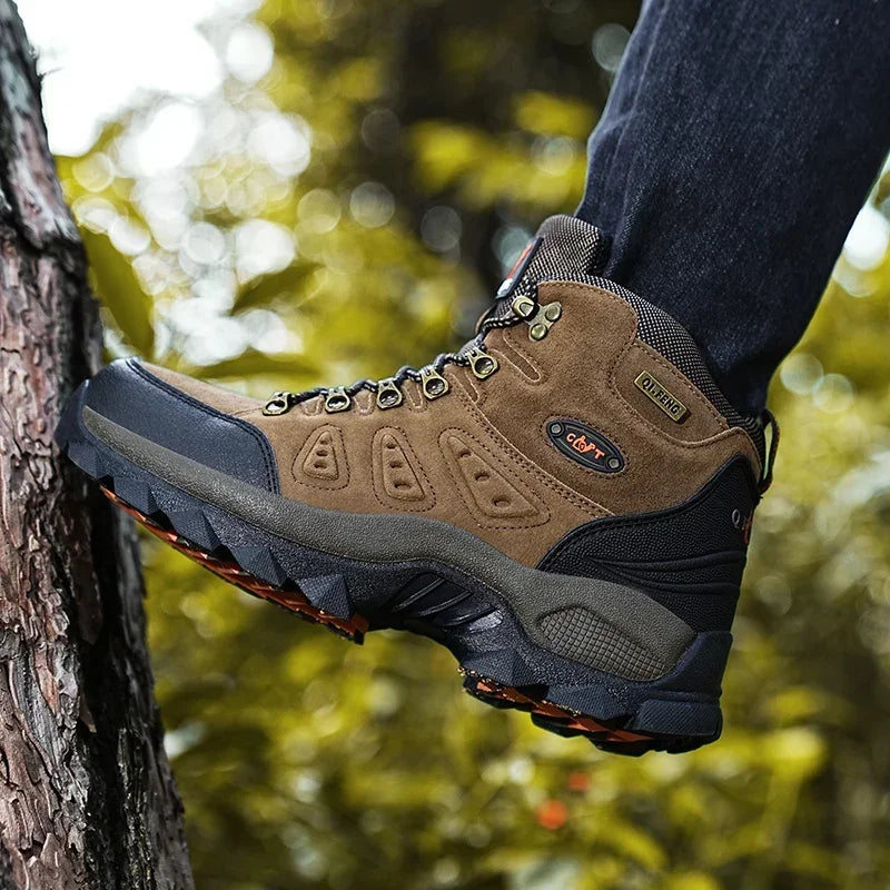 PLUS SIZE Unisex High-Top Adventure Sneakers Durable Grip Non-Slip Lace-Up Comfort Ideal for Outdoor Hiking Boots Men Footwear