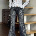 Jeans Women Y2k Pants Vintage Low Rise Bootcut Distressed Denim Trousers  Women  Design  Autumn Winter Fashion