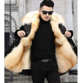 Fur Coat Detachable Hooded Keep Warm Jacket Parka Men Whole Mink Liner Winter New Fur Coat Mink-like Wool Mid-Length Leather