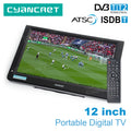 LEADSTAR D12 12 inch HD Portable TV DVB-T2 ATSC ISDB-T tdt DTT Digital and Analog mini small Car Television Support USB MP4 AC3