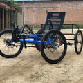 Pedal Powered Aluminum Alloy Frame 27 Speed 4 Wheel Recumbent Quad Road Bike