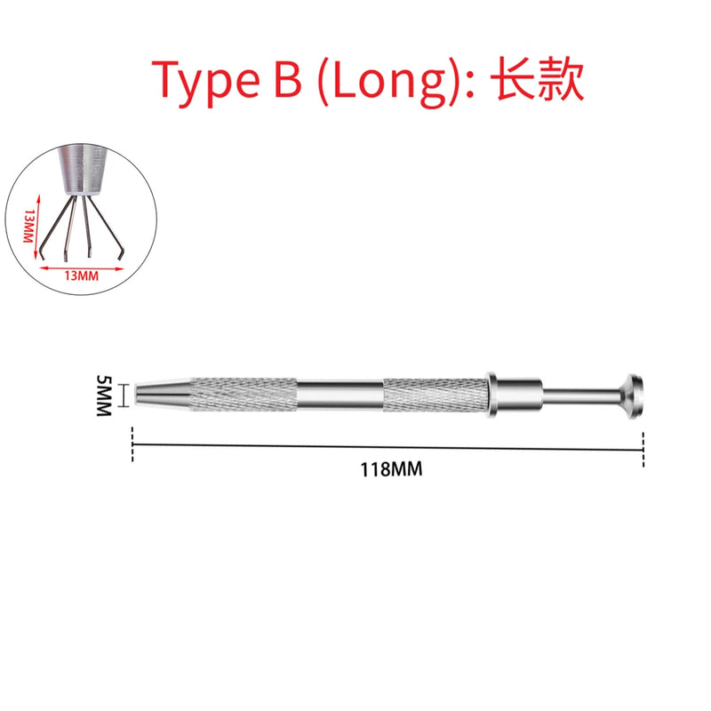 Metal Non-slip Handle Claw Pickup Tool For Piercing Ball Jewelry Grabber Diamond Catcher Aluminum Alloy Wholesale Tool