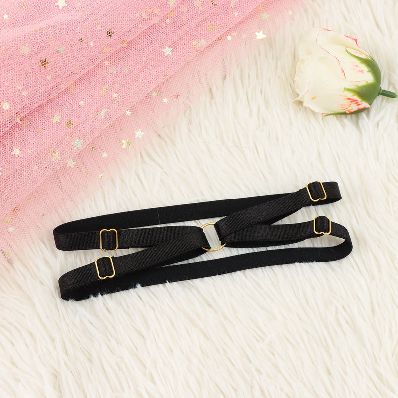 2 PCS Women's Sexy Lingerie With Elastic Garter Straps Lingerie Accessories Role-playing Sexy Leg Rings White garter  Strap