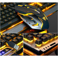 V1 USB Wired Mechanical Gaming Keyboard and Mouse Combo Ergonomic Keyboards Plating Mouse for PC Laptop Computer Gaming