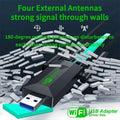 Original 4 Antennas 1200Mbps WiFi USB 3.0 Adapter 2.4G/5GHZ Dual Band Dongle Wireless Network Card - Visuel 4 | SAMAG