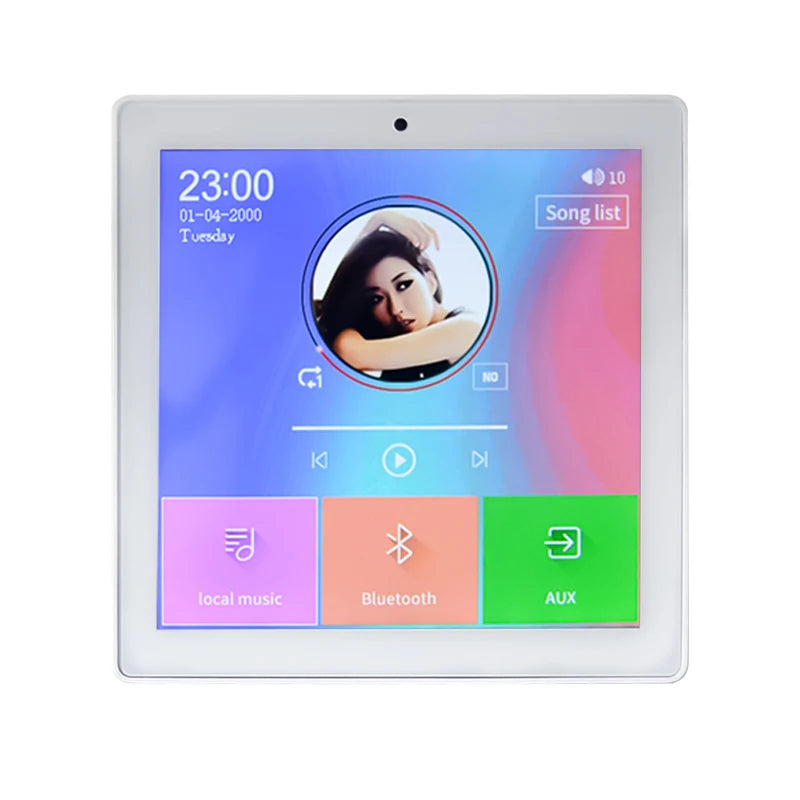 Mini Touch Screen 4*20W Stereo Music Panel PA SystemBluetooth Wall Amplifier Smart Home Audio Ceiling Speaker Wall Amplifier