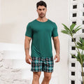 Men's Loungewear Summer Short Sleeve Shorts Pajamas Youth Soft Skin-friendly Loose Casual Wear Suit Lounge Set Pijamas for Men