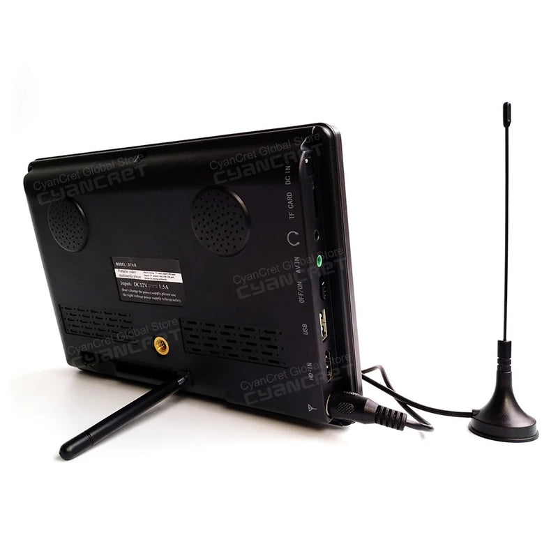 LEADSTAR D768 7 inch Portable TV DVB-T2 ATSC ISDB-T tdt DTT Digital and Analog mini small Car TV Television Support TF H.265 AC3