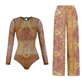Women's Long Sleeve Swimwear Sunscreen One Piece Swimsuit | SAMAG