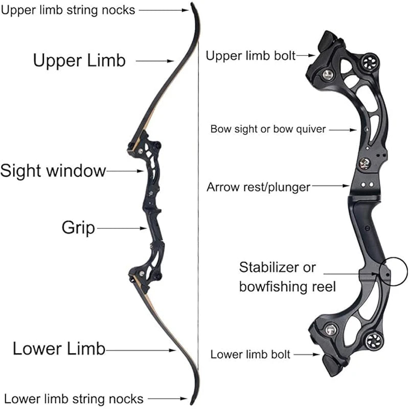 JUNXING F163 64inch Archery Takedown Recurve Bow 30-60lbs | SAMAG