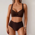 VigoBreviya Sexy Blue Strapped Swimwear Women High Waist | SAMAG