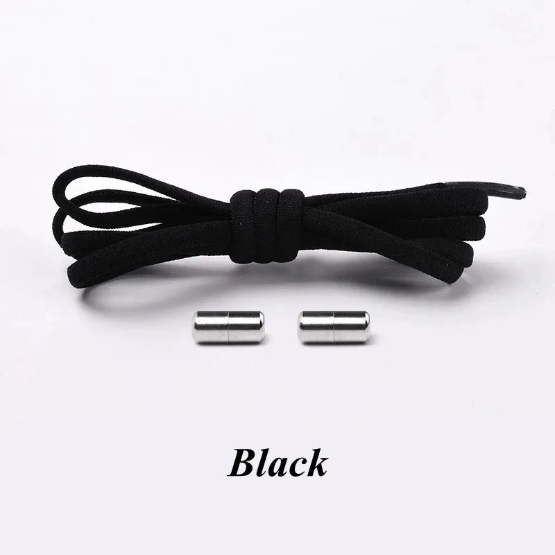 NEW Elastic Shoe Laces Sneakers Shoelace No Tie Shoelaces Metal Lock Lazy Laces for Kids and Adult One Size Fits All Shoe