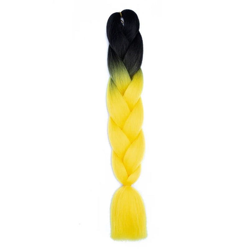 24 Inches DIY Jumbo Braiding Hair Synthetic Hair Extensions Afro Ombre Crochet Braid Hair Wholesale For Women