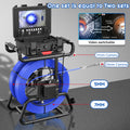 Sewer Pipe Inspection Camera 9“ IPS +Dual-Lens 1080P Sewer Camera +Meter Counter+5/7MM Fiberglass Cable+512HZ Self-leveling