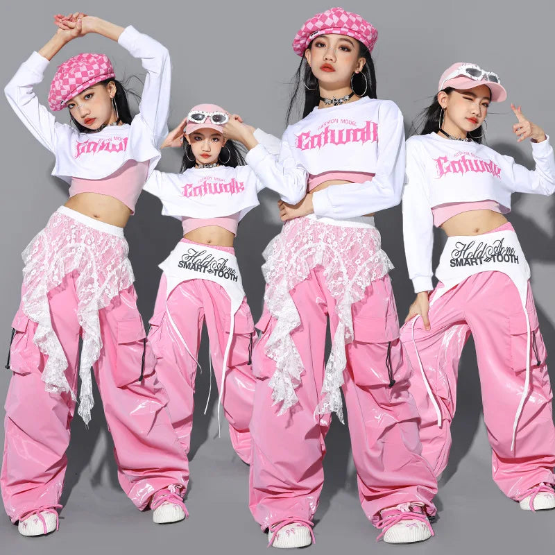 Jazz Dance Clothes For Girls Kpop Outfit Hip Hop | SAMAG