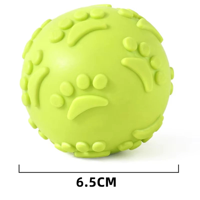 Dogs Interactive Toys Soft TPR Toys for Dog Pet Teeth Cleaning Bite Resistance Squeaky Dog Ball Toy