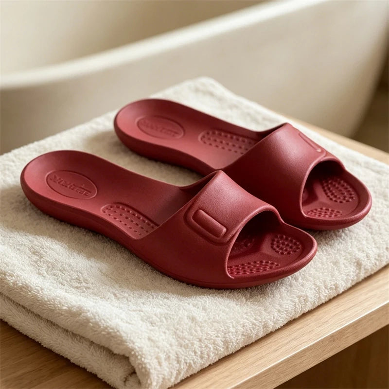 XIXITIAO Women's Slippers Fashion Four Seasons Comfort EVA Soft Thin Portable Home Slippers Indoor Anti-slip Bathroom Flat Shoes