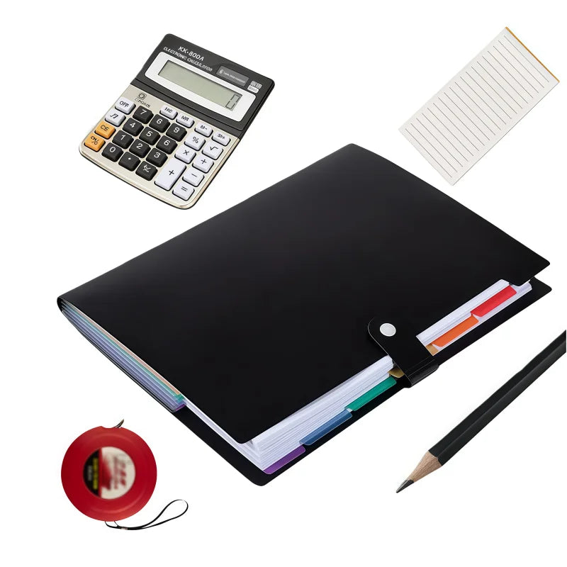 A4 Multi-layer 7-grid Folder,Color Classification File Bag,Student Paper Storage,Office Data Compilation Book,Thickened PP