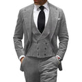 Camel Velvet Men's Suit 3 Piece Corduroy Blazer Vest Pants Set for Business Events Wedding Grooms Banquet Party Custom Tuxedo