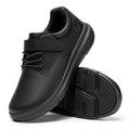 FitVille Men'S Diabetic Shoes Wide Width Leather Oxford Dress Walking Shoe Hook And Loop Orthopedic Sneakers For Swollen Foot