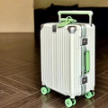 BunnyFly Wide Handlebar Travel Trolley Suitcase with Colorful Silent Wheels TSA Lock Rolling Luggage Large Capacity PC Material
