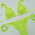 Sexy glitter sequine plain bikinis sets two pieces thong | SAMAG