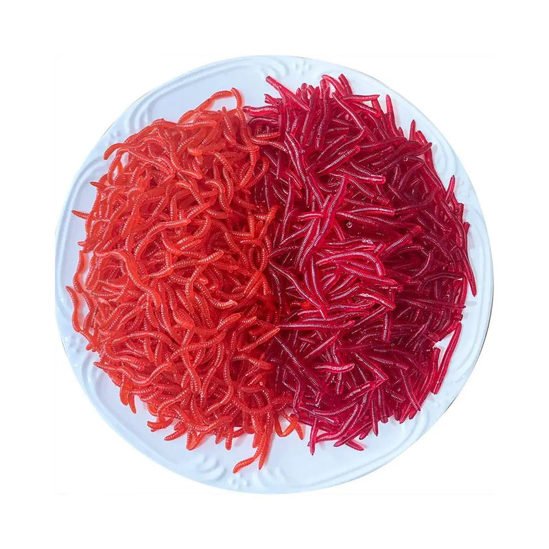Lifelike Red Worm Soft Lure Earthworm ice winter Fishing | SAMAG
