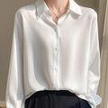 Fashion Loose Solid Color Turn - down Collar Simplicity - View 13 | SAMAG