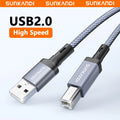SUNKANDI USBA Printer Cable, USB A to USB B Printer Cable High-Speed for HP, Canon, Brother, Samsung, Lexmark, Xerox, and More