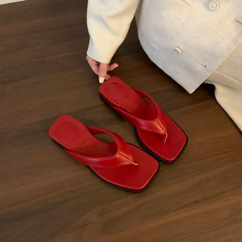 2026 Women's Wedges Heel Flip Flop Shoes Summer  Women Fashion Clip Toe Slippers Casual Comfort Beach Vacation Slides Shoe