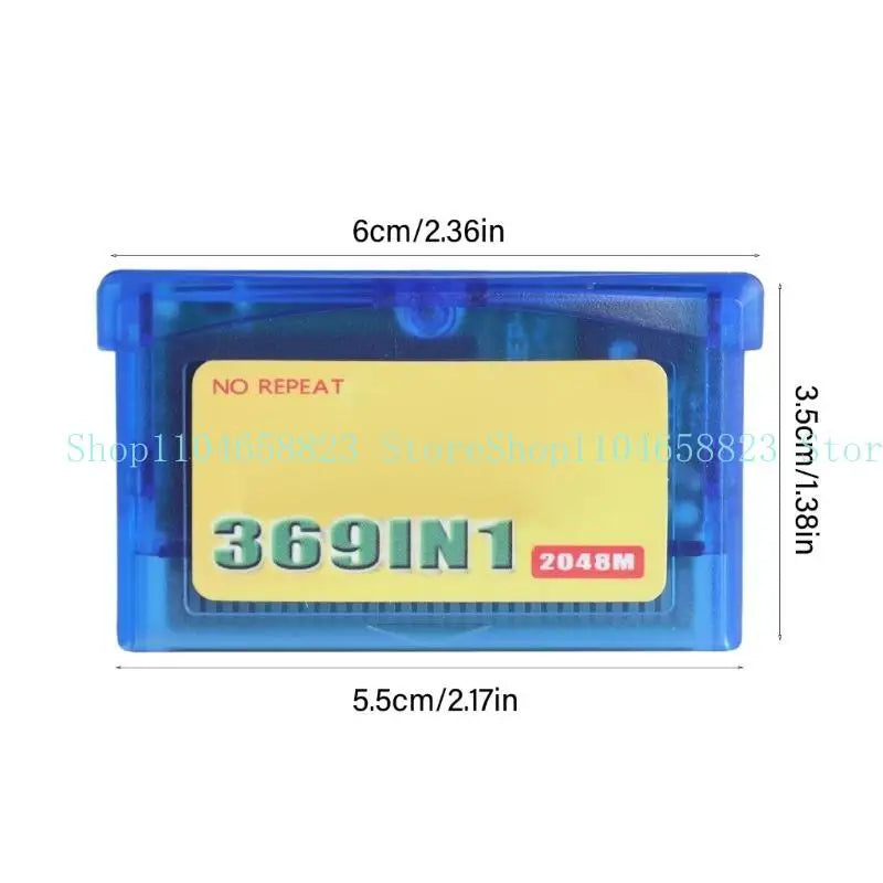 369 in 1 Game Cartridge Card Classical English Game in Cartridge for Handheld Game Console Game Collection