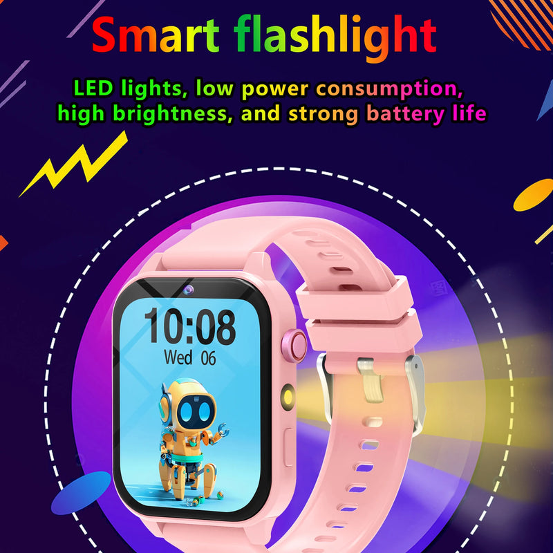 SIMSONLAB New Camera Smart Watch For Kids Games HD Touch Screen Sleep Monitor Flashlight Alarm Clock Partner Birthday Gift Boy