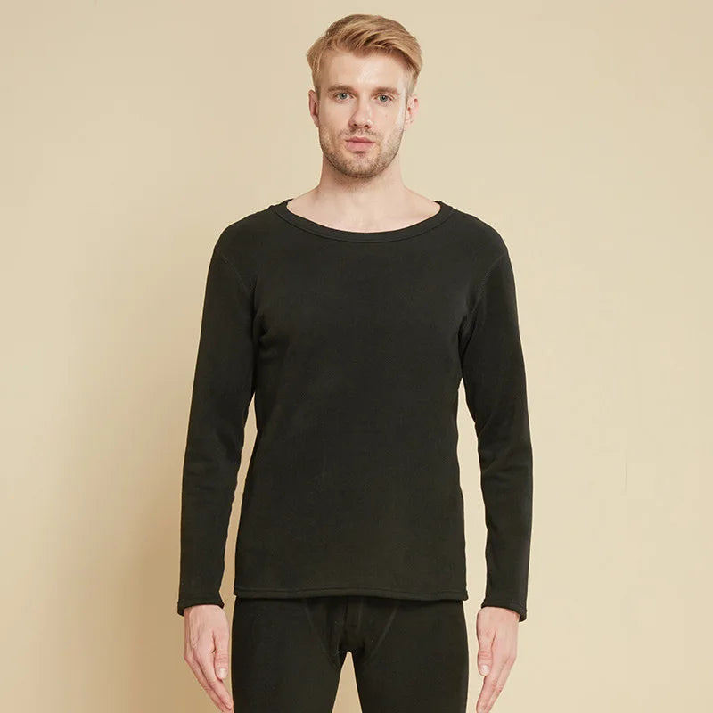 New Style Thermal Underwear Fleece-lined Long Johns Extra Thick Warm with High Neck Suitable for Both Men and Women Couple Set