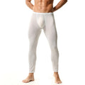 Men Long John Tight Pants Underwear Lace Breathable Elastic Hip Soft Sexy Underpants Lingerie Hombre