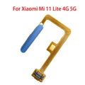 Original Fingerprint Sensor For Xiaomi Mi 11 Lite 5g 4g  Home Return Key Menu Power On Off Button Flex Ribbon Cable