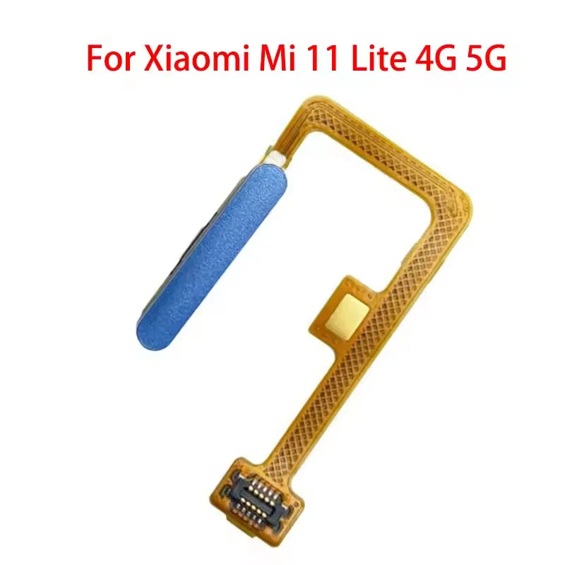 Original Fingerprint Sensor For Xiaomi Mi 11 Lite 5g 4g  Home Return Key Menu Power On Off Button Flex Ribbon Cable