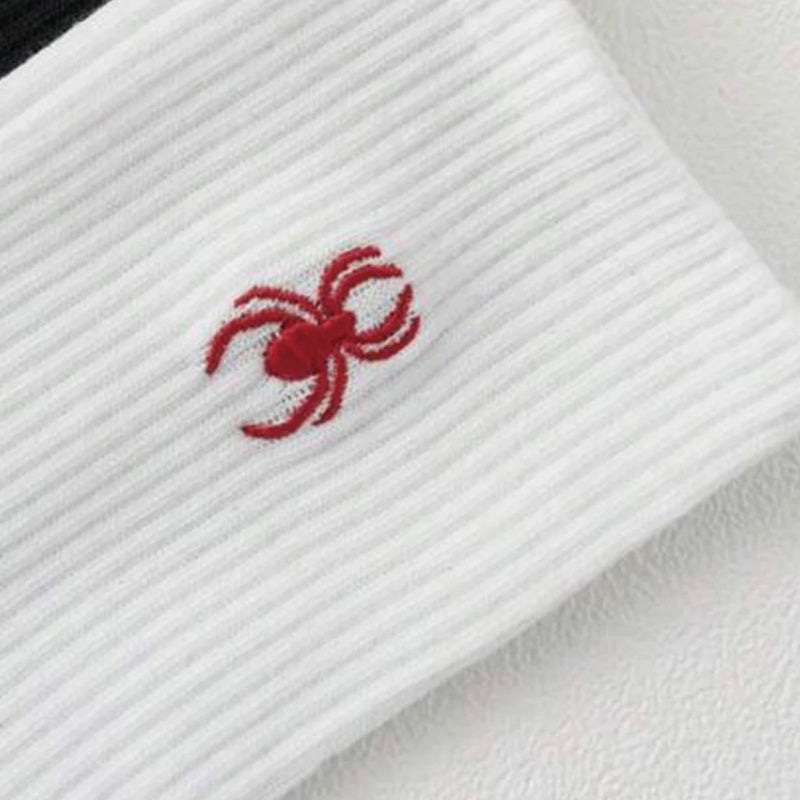 5/10/20 Pairs of Men's Crew Socks with Spider Pattern | SAMAG