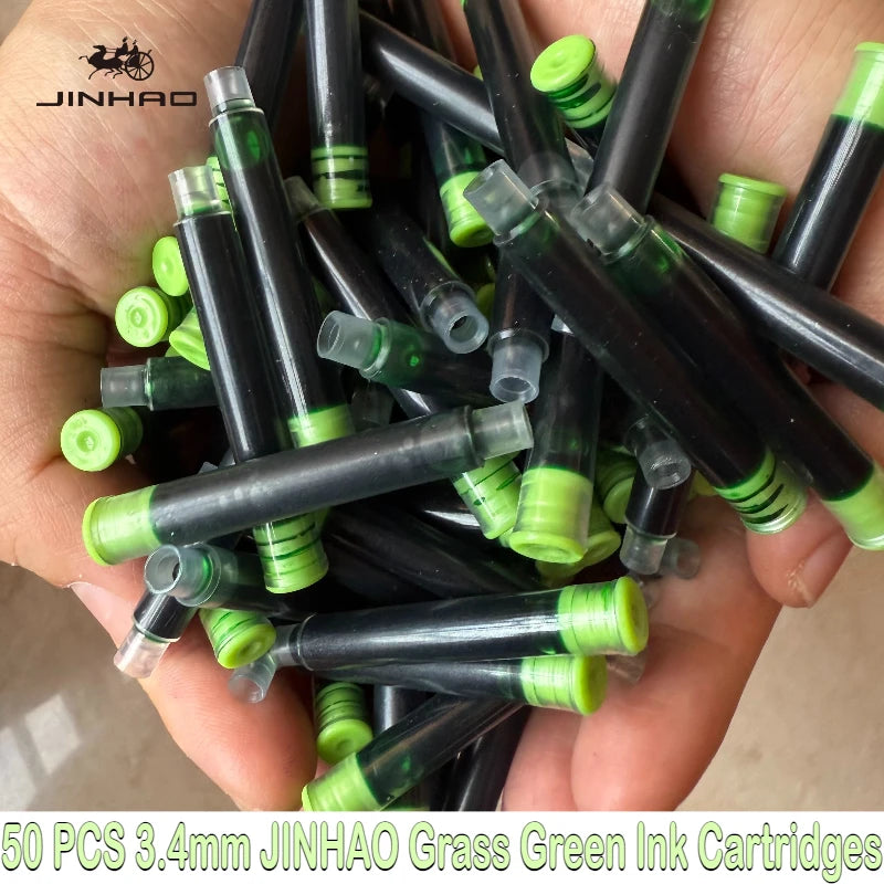 50/12 PCS JINHAO 12 Colors 2.6mm/3.4mm Fountain Pen Ink Cartridges For Majohn Hongdian Stationery School Office Supplies