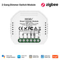 MOES Tuya WiFi/Zigbee Smart Switch Module Light Control Dimmer Curtain 1%-100% Voice Control Work with Alexa Google Home RF433