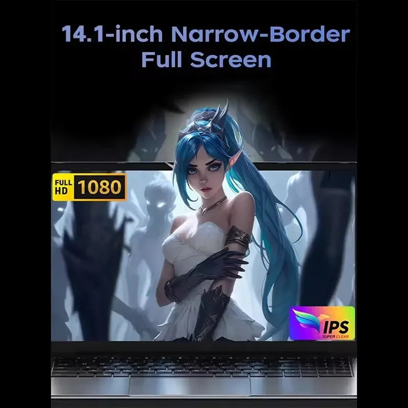Intel Core I9 9900 Laptop Windows 11 16GB RAM 1TB SSD 4K HD Screen Portable Slim Laptops PC Gamer 14.1 inch Computer Office
