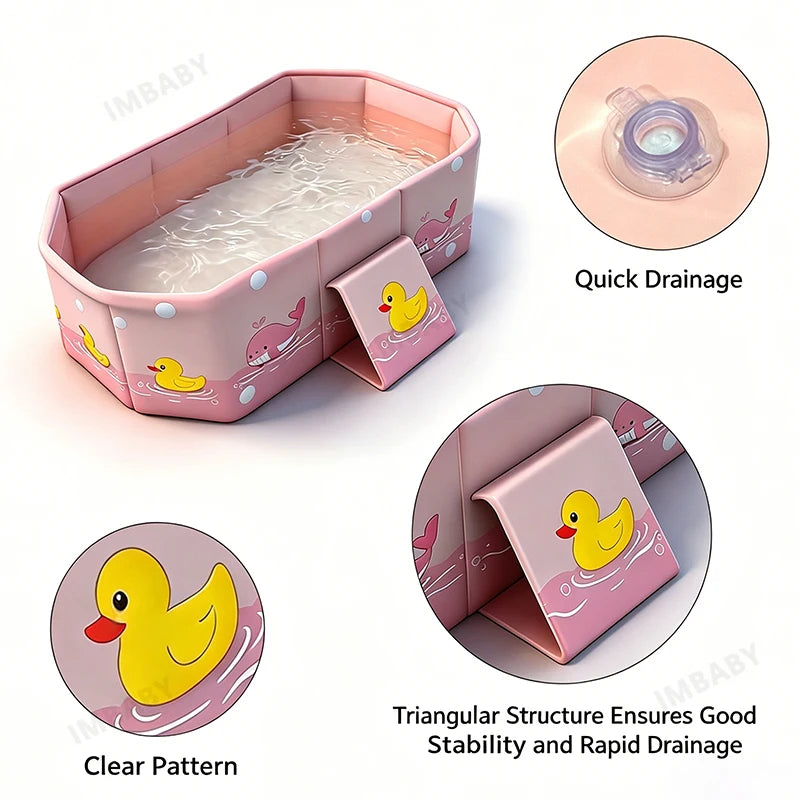 Baby Bath Keep Warm Basin Foldable Bath Basin Easy To Store Simple Bathtub Convenient To Carry for Indoor and Outdoor Travel Use