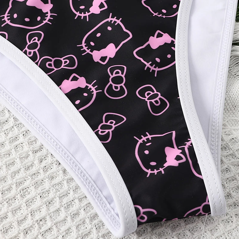 /a set Sanrio Cute Cartoon Gir Bikini Small Breast | SAMAG