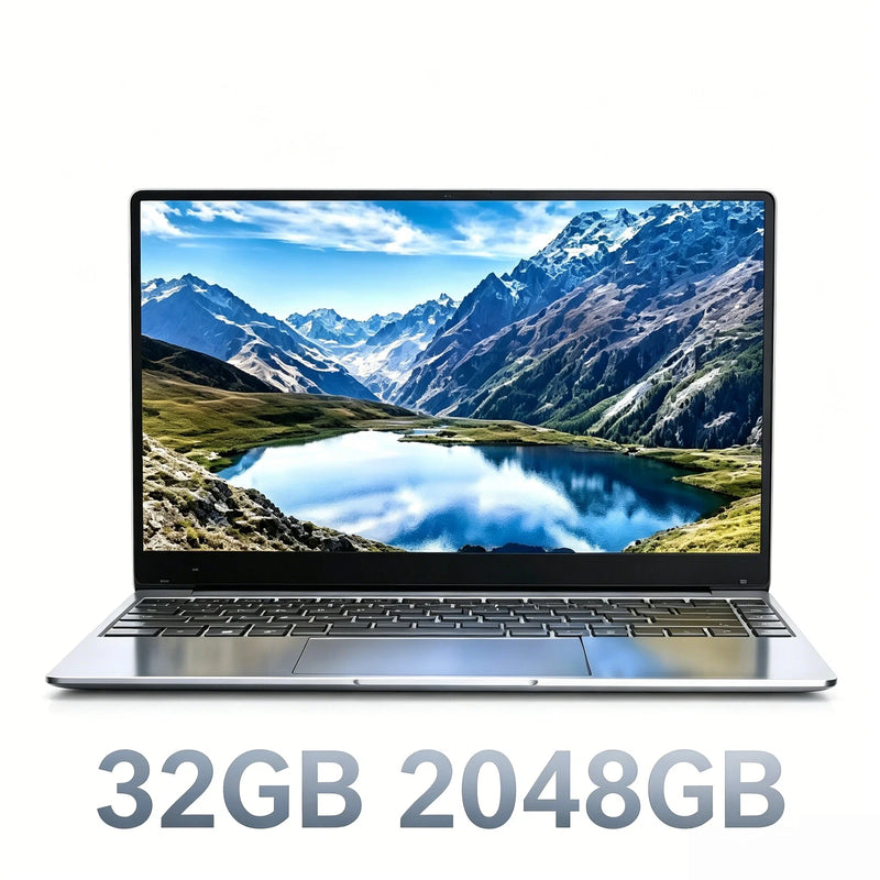 Intel N3700 15.6 Inch Ultra Slim Laptop 4C 4T 1.6GHz 2.4GHz Boost 16GB DDR4 2TB SSD Gaming Notebook Pro Max Speed