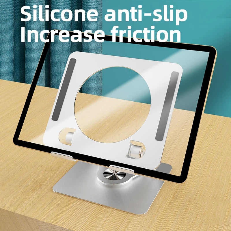 Desktop tablet stand, with hollowed-out heat dissipation, available in two options: rotatable and non-rotatable