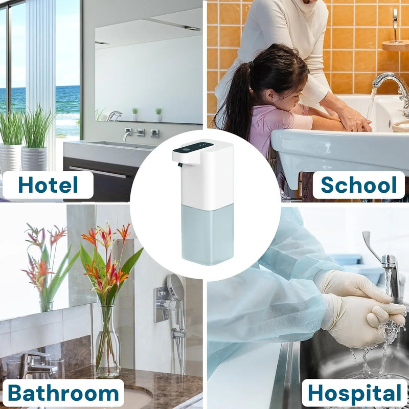 USB Rechargeable Automatic Foaming Soap Dispenser, Touchless Sensor Foam Dispenser 320ml Wall Mount Gift for Home Kitchen