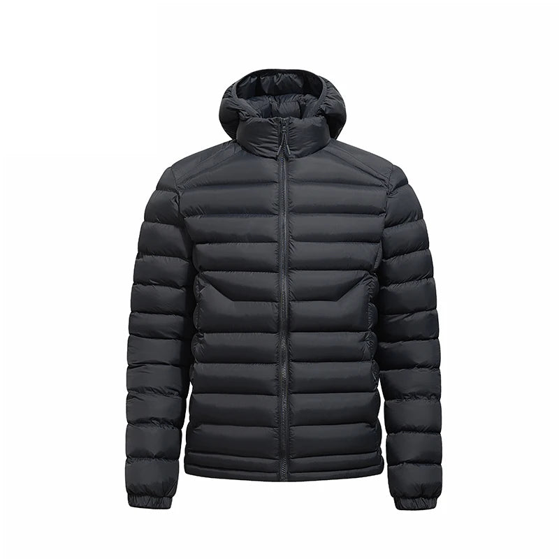 High-End Outdoor Cold-resistant Puffer Jacket Men Autumn Winter Seamless Heat-sealed Hooded Parkas Man Fashion Urban Down Coats