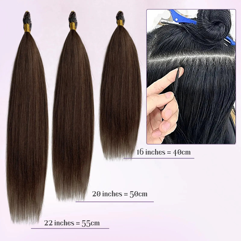 #4 Brown Straight Crochet Human Hair 26 Inch 100% Unprocessed Brazilian Virgin Hair Feather Crochet Human Hair 4 Pack 240G Chocolate Straight Human Crochet Hair Extensions